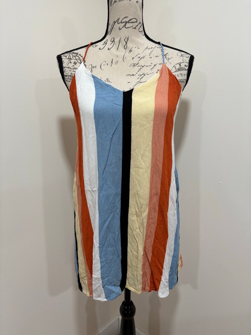 Saved by the Dress Striped Mini Sundress / Shirt Tank Top Size Medium